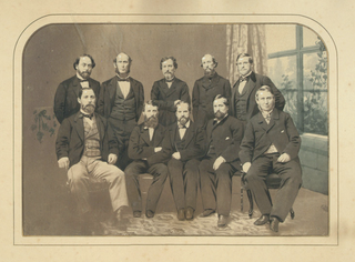 A New York Knickerbockers reunion photo in 1862